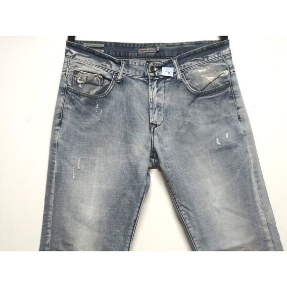 Projek Raw Mens Blue Jeans faded Slim Fit 34Wx32 Straight ProjekRaw distressed - Picture 5 of 11